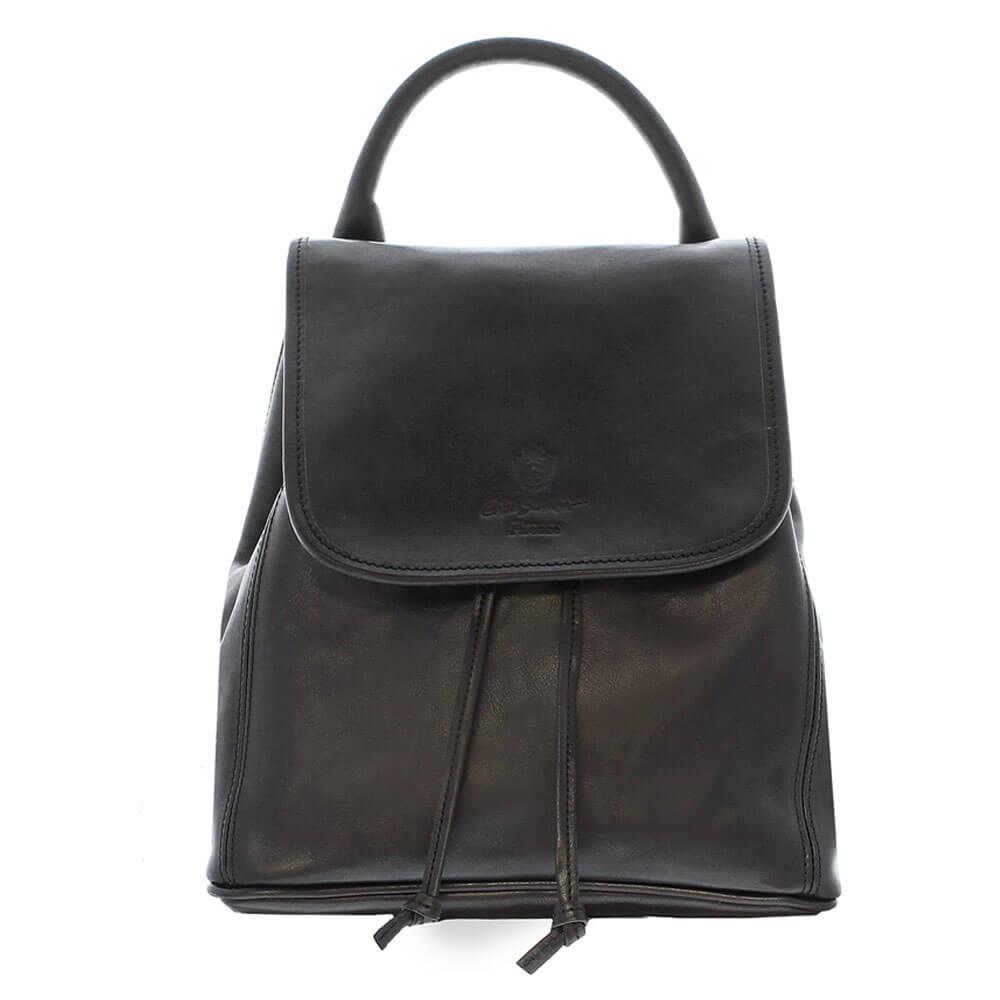 Carl Scarpa Rosaura Black Italian Leather Backpack